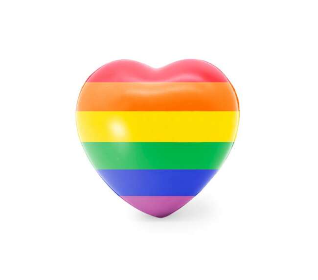 Heart-Shaped Stress Ball LGBT