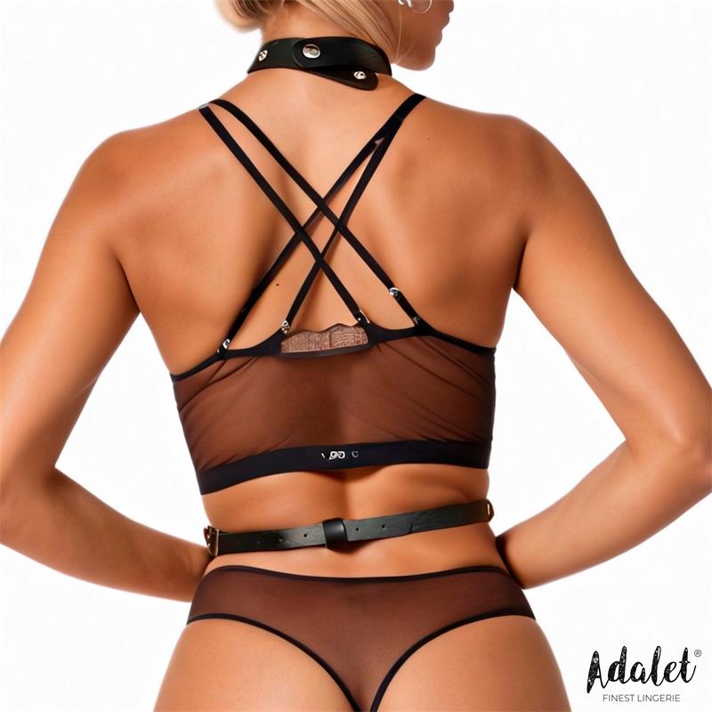 Hilda Vegan Leather Chest Harness with Chain One size – Image 3