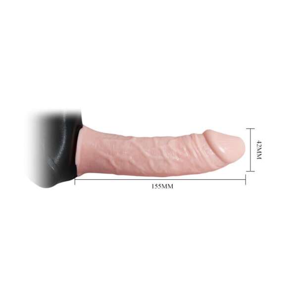 Hollow Strap-on with Vibration 15.5 x 4.2 cm Flesh – Image 4