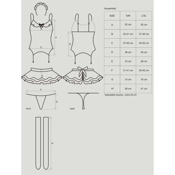 Housemaid Costume 5 Pieces – Image 4