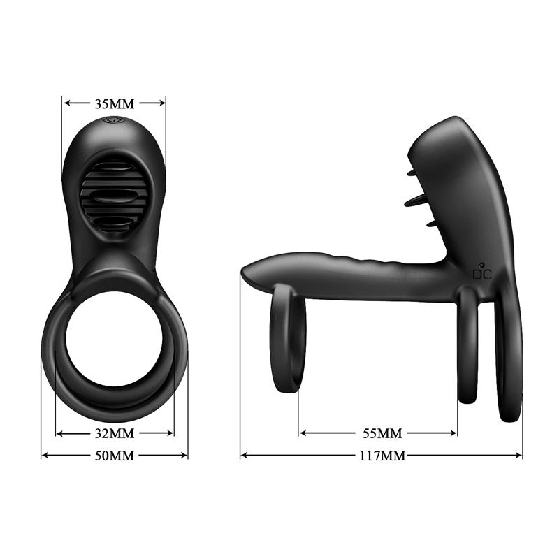 Jammy Triple Vibrating Penis Ring USB – Image 6
