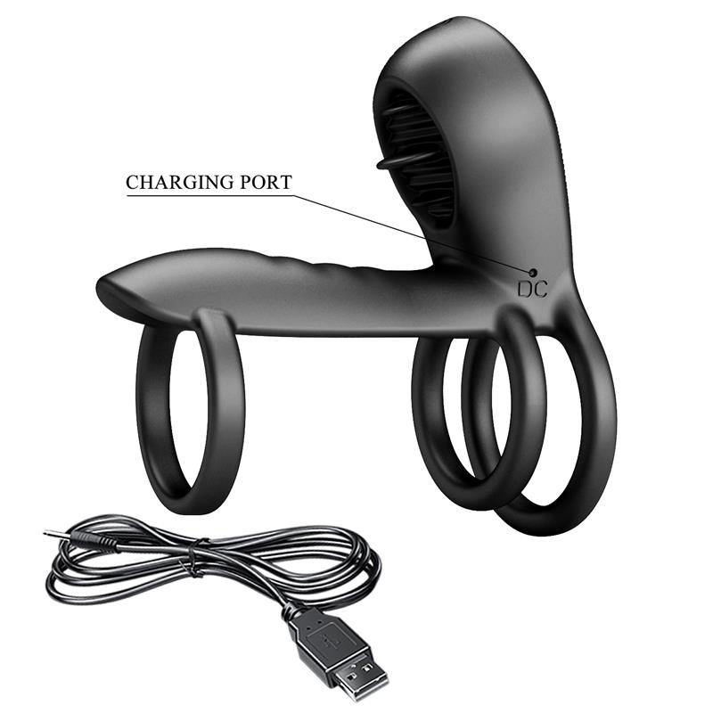 Jammy Triple Vibrating Penis Ring USB – Image 7