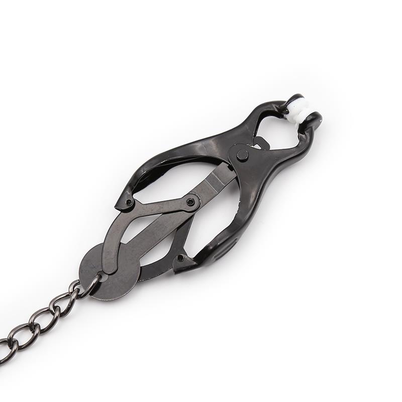 Japanese Nipple Clamps with Chain Black – Image 4