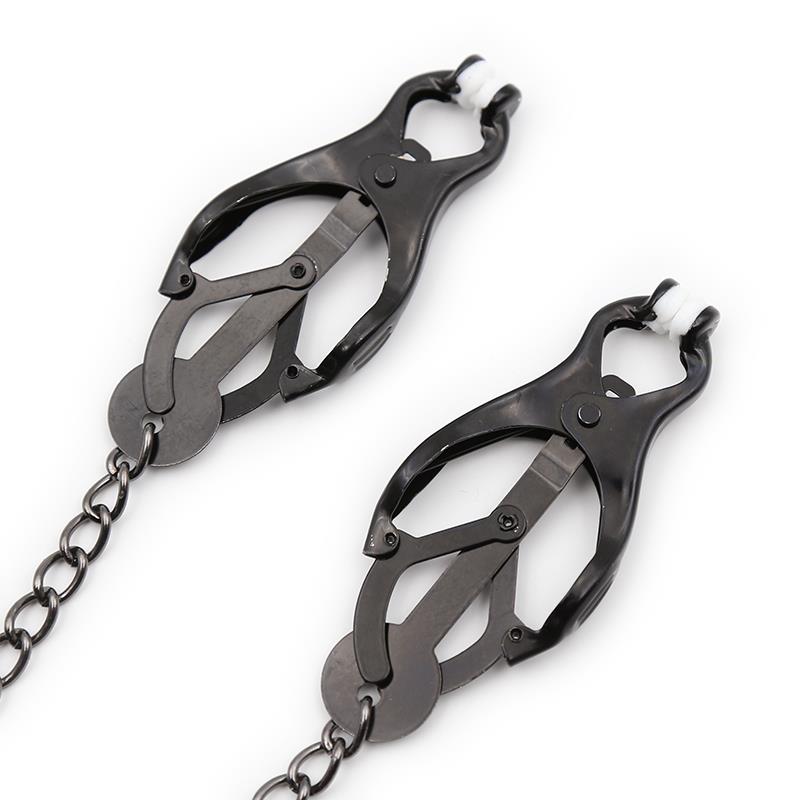 Japanese Nipple Clamps with Chain Black – Image 6