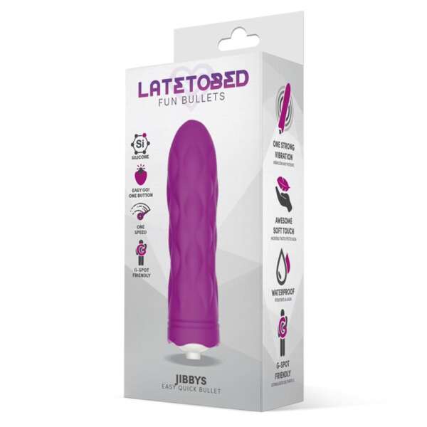 Jibbys Easy Quick Vibrating Bullet Silicone Purple – Image 5