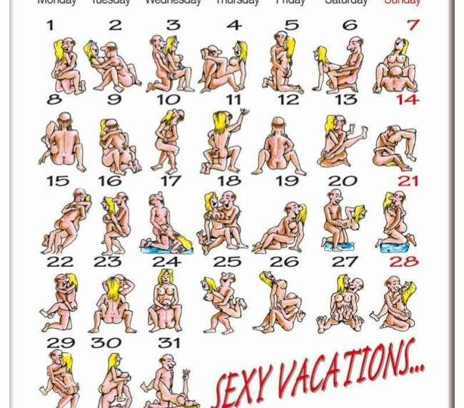 Kamasutra Calendar Magnet