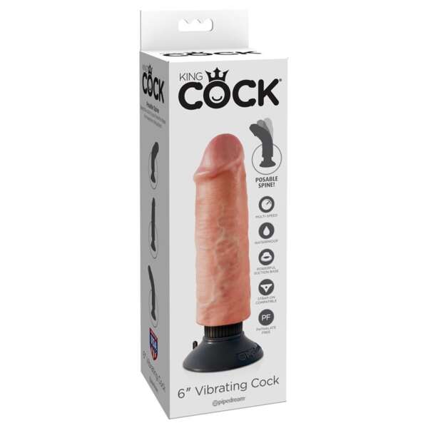 King Cock Vibrating Cock 6 - Flesh – Image 7