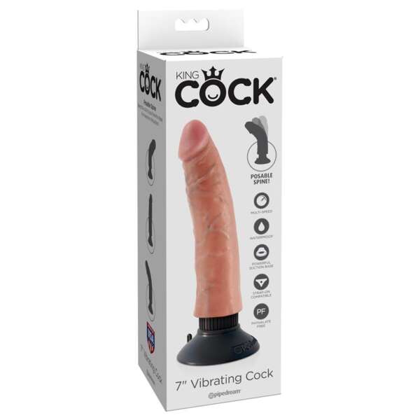 King Cock Vibrating Cock 7 - Flesh – Image 4