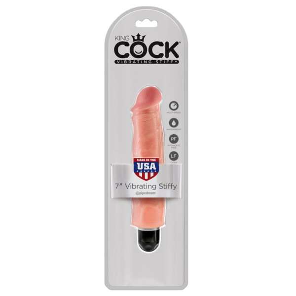 King Cock Vibrating Stiffy 7 - Flesh – Image 3