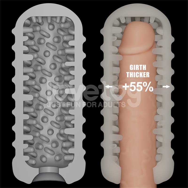 Knights Ring Vibrating Dual Purpose Sleeve Wavy – Image 12