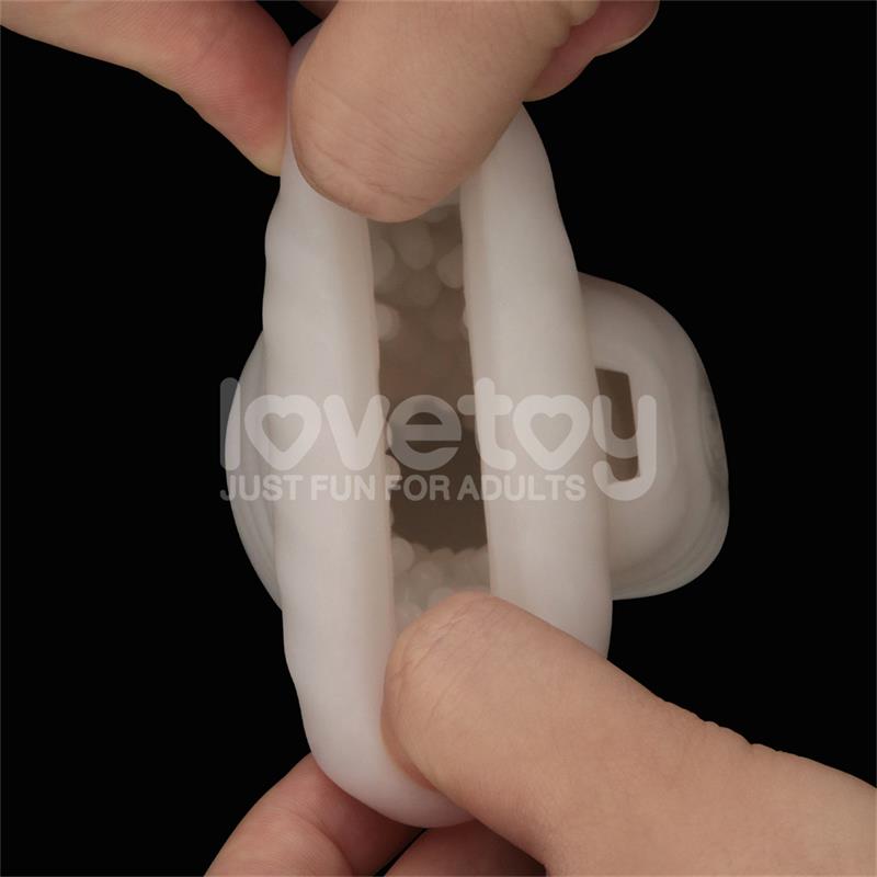 Knights Ring Vibrating Dual Purpose Sleeve Wavy – Image 9