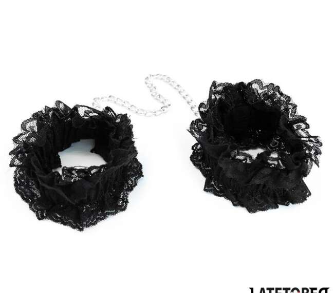 Lace Elastic Ankle Restraints Black