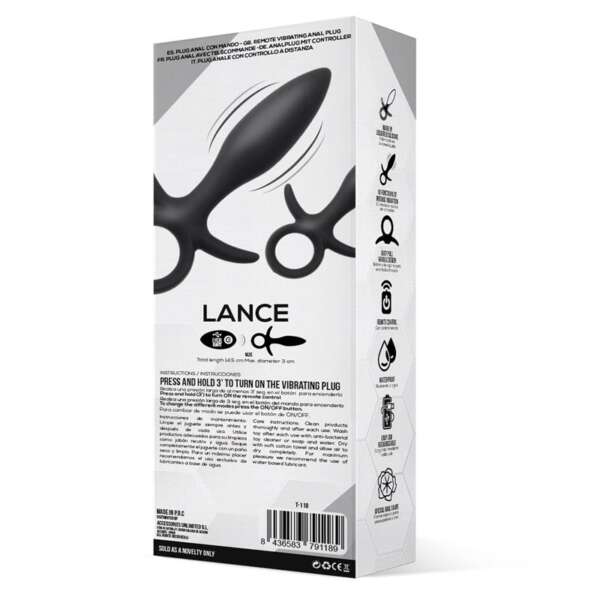 Lance Anal Plug Remote Control Liquified Silicone USB – Image 3