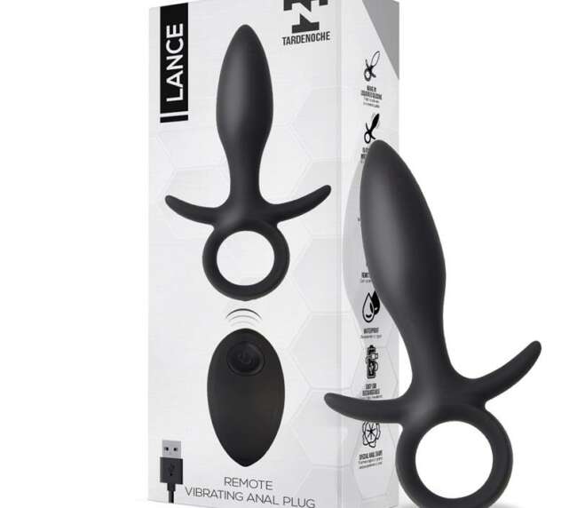 Lance Anal Plug Remote Control Liquified Silicone USB