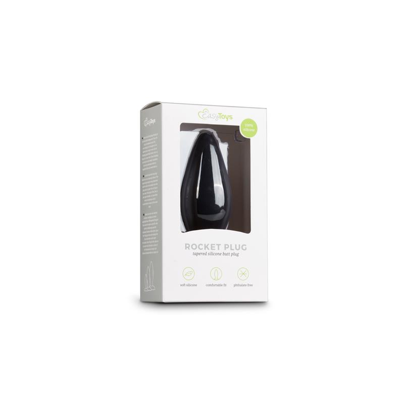 Large Black Silicone Buttplug – Image 3