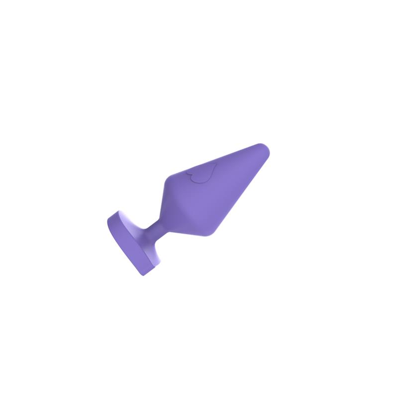 Large Luv Heart Plug Purple Silicone – Image 4