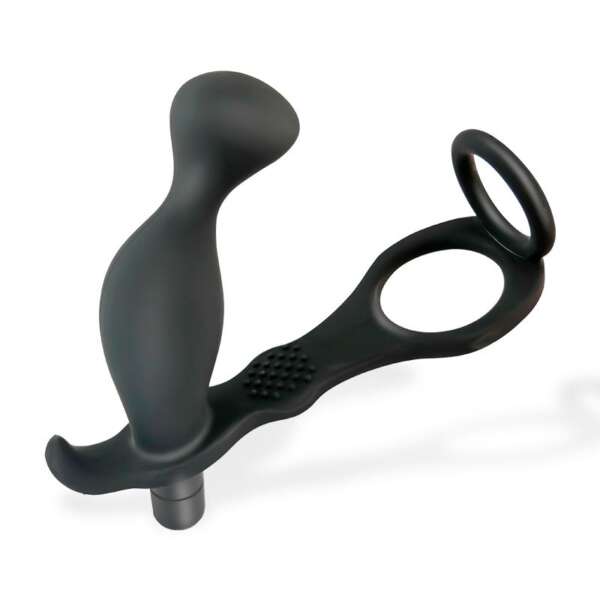 Larimar Vibrating Anal Plug with Penis and Testicles Ring – Image 5