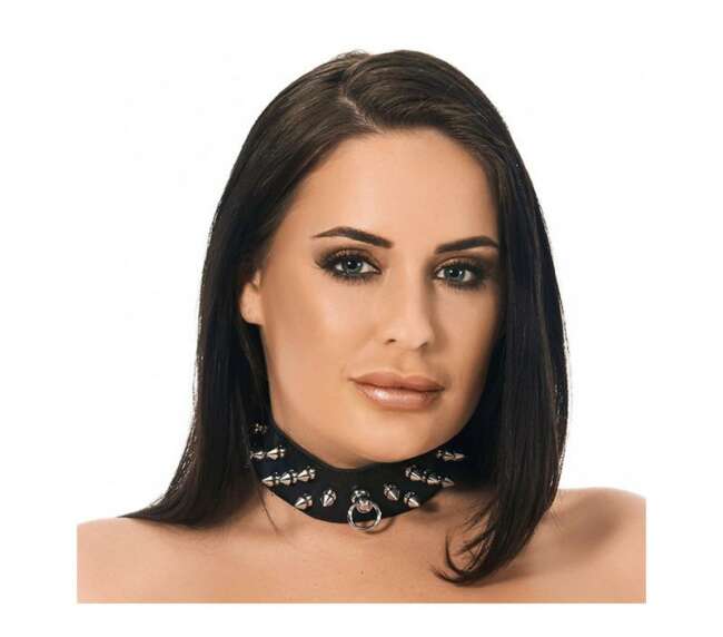 Leather Collar with Spikes