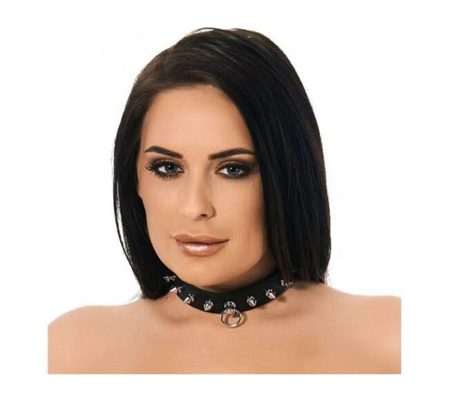 Leather Collar with Spikes