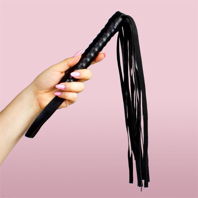Leather Flogger 45 cm Black – Image 3
