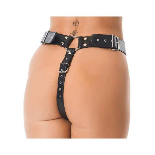 Leather Strap-on Harness with 3 Rings – Image 4