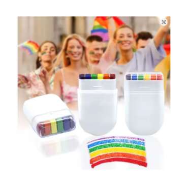 LGBT-colored crayons