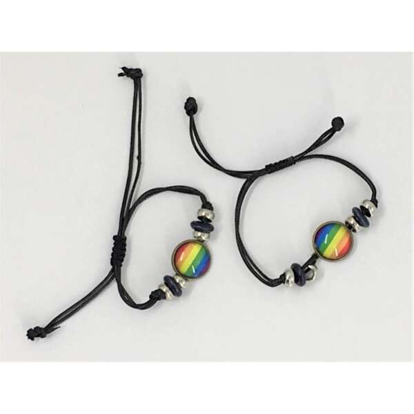 LGBT+ Pride Adjustable Bracelet with Circle