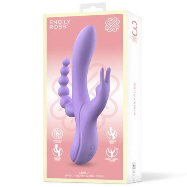 Lindsay Vibe with Anal Chain Liquid Silicone Unibody Flexible 2 Motors – Image 9