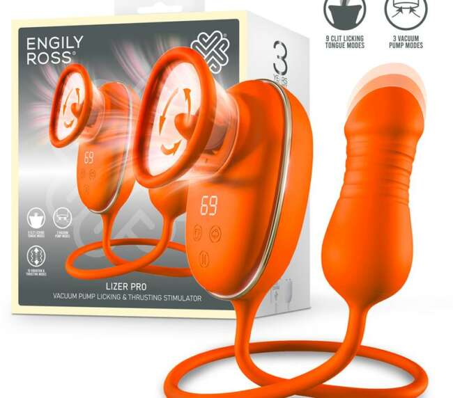 Lizer Pro Oscillating Tongue Stimulator, Vacuum Pump, and Thrusting Egg