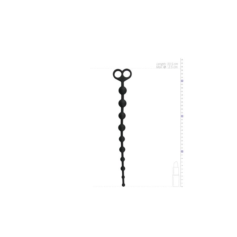 Long Anal Beads Black – Image 4