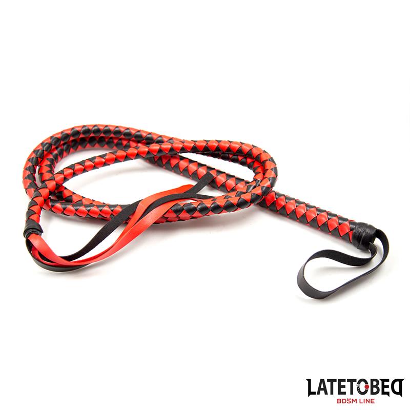 Long  Whip Blacl and Red 210cm – Image 4