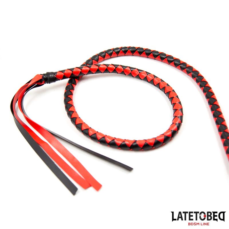 Long  Whip Blacl and Red 210cm – Image 5
