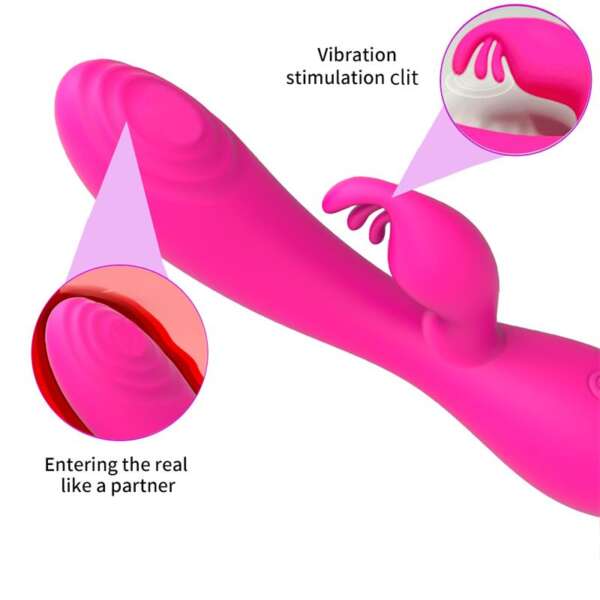 Magic Stick Rabbit Vibe with Pulsation Fuchsia – Image 4