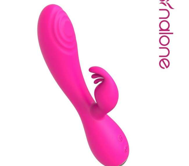 Magic Stick Rabbit Vibe with Pulsation Fuchsia