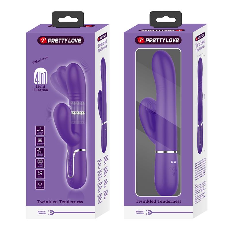 Mariana Vibrator 4 in 1 Silicone Purple – Image 3