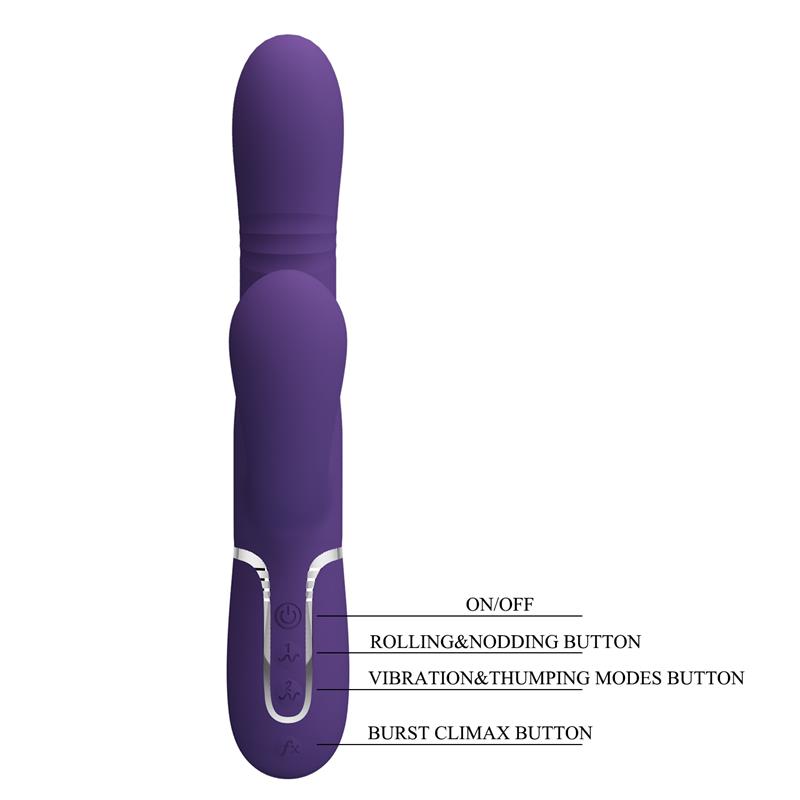 Mariana Vibrator 4 in 1 Silicone Purple – Image 8