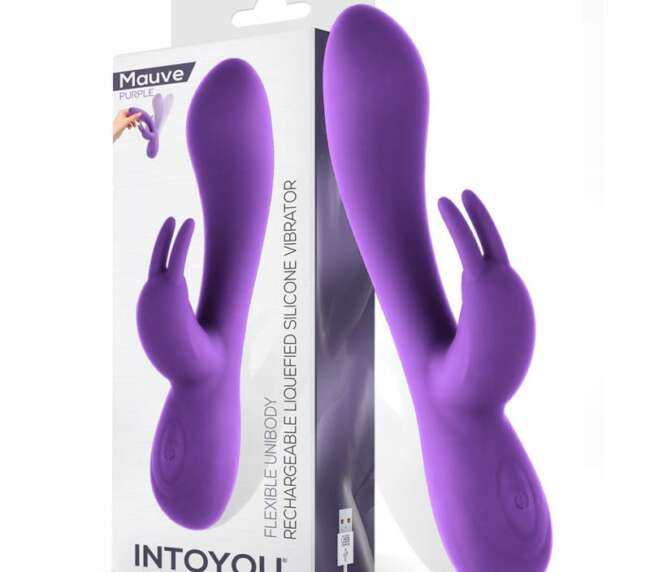 Mauve Mauve Liquefied Silicone Unibody Vibe USB Purple
