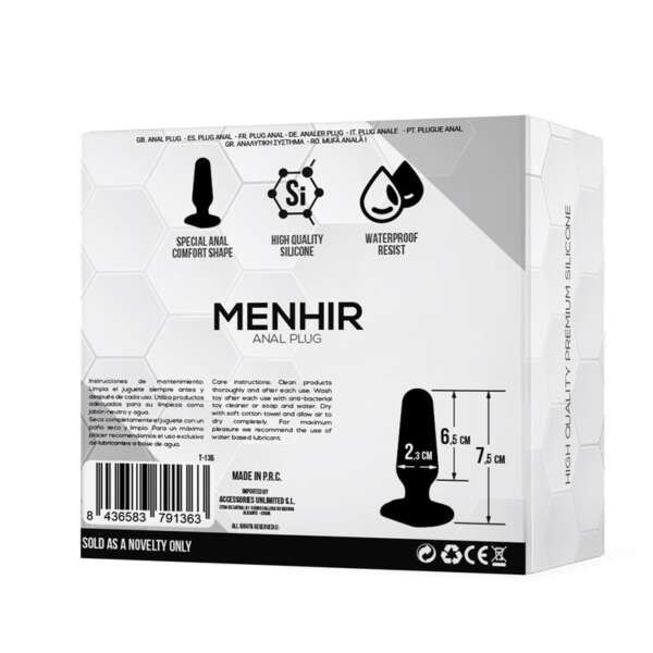 Menhir Anal Plug Silicone Black – Image 3