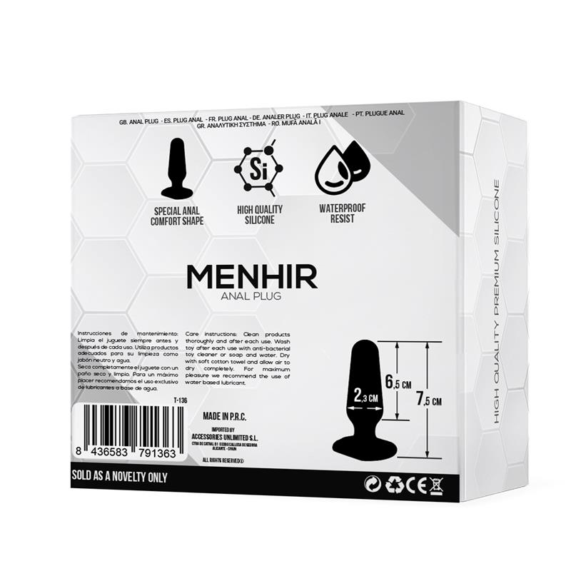 Menhir Anal Plug Silicone Black – Image 3