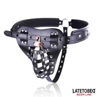 Mens Chastity Pants with Cage Adjustable