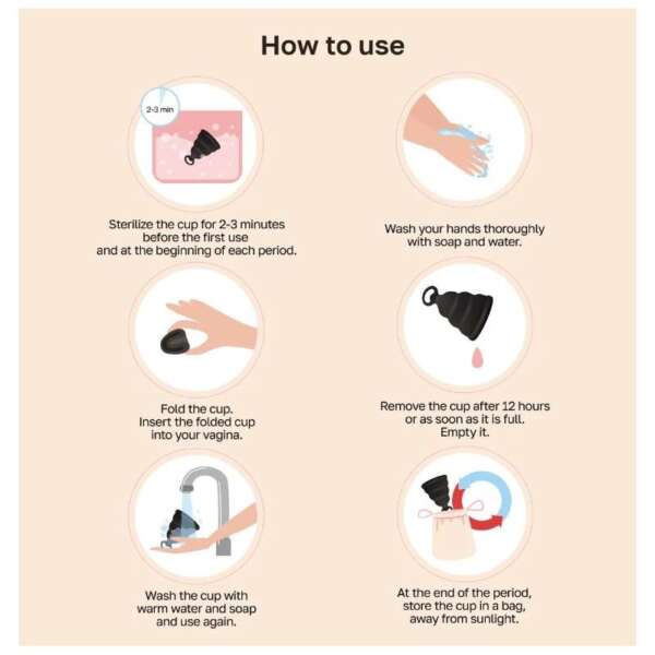Menstrual Cup Gcup Mystic Noir Size S – Image 13
