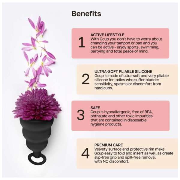 Menstrual Cup Gcup Mystic Noir Size S – Image 9