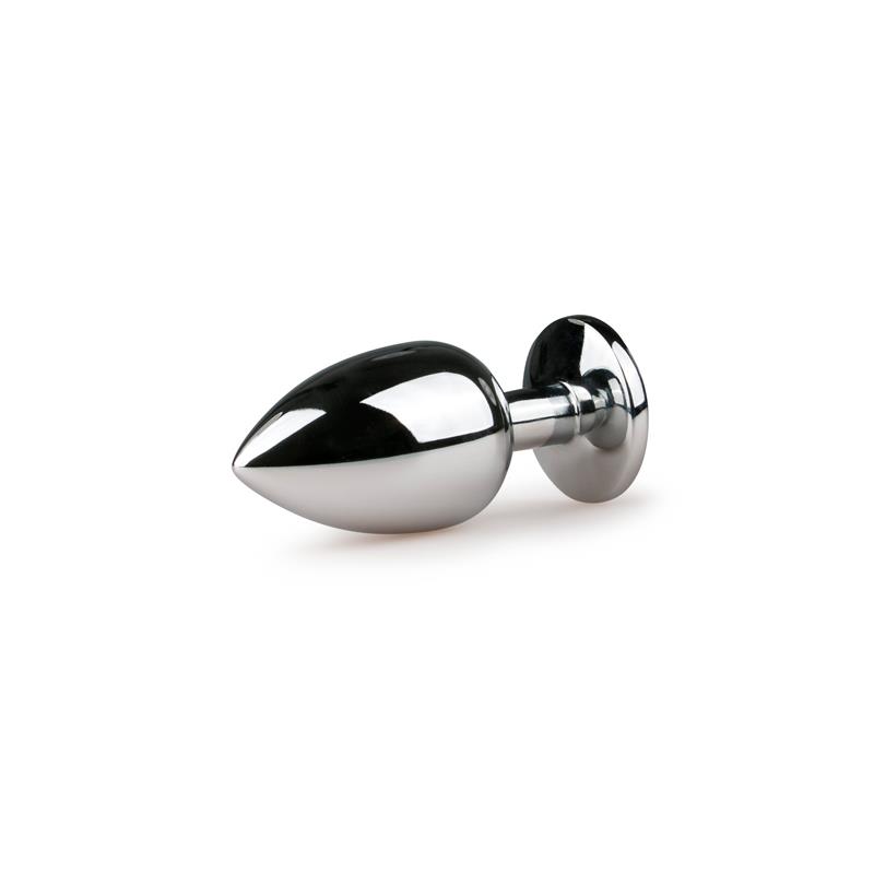 Metal Butt Plug No. 6 - Silver/Clear – Image 4