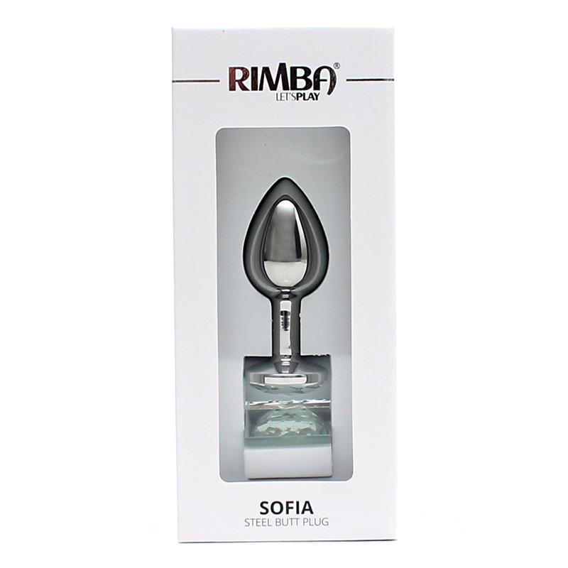 Metal Butt Plug Sofia Clear Jewel – Image 3