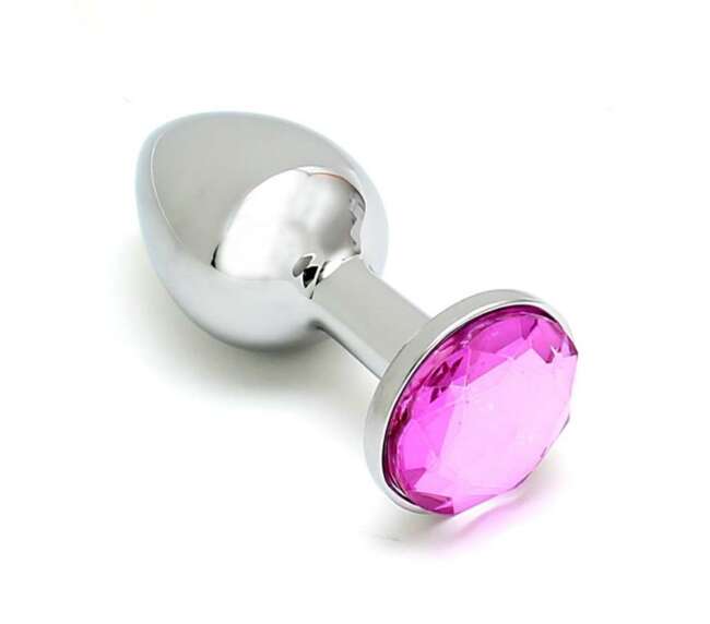 Metal Butt Plug Sofia Pink Jewel