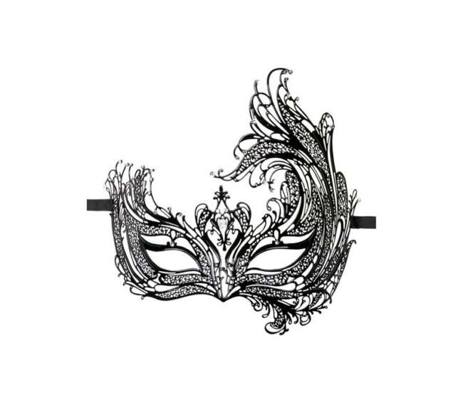 Metal Mask Asymmetrical Black