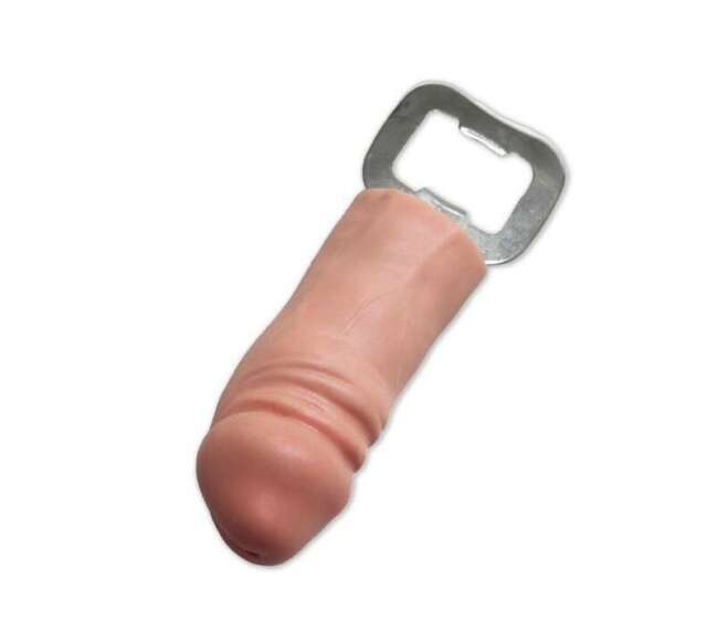 Metal Opener with Rubber Penis