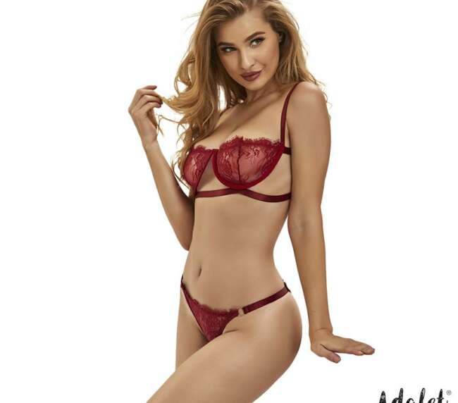 Mia Set 2 pcs. Burgundy S-M