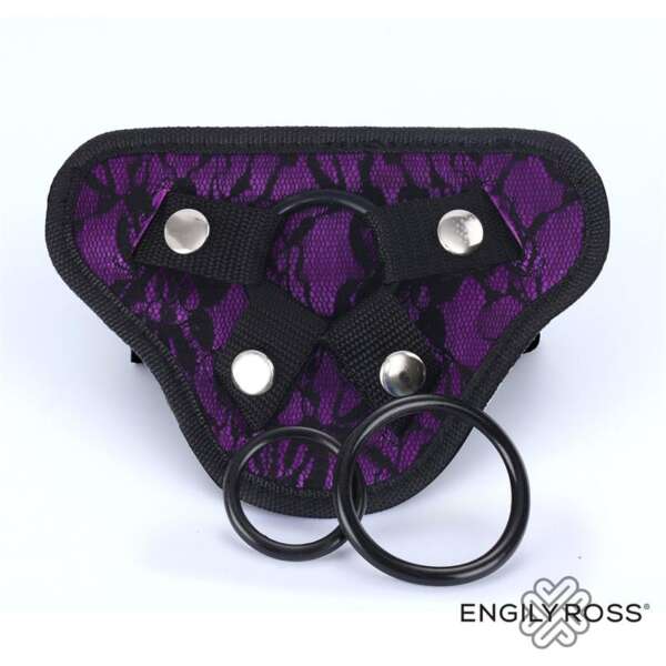 Miley Universal Adjustable Harness with 3 Silicone Rings Purple – Image 3