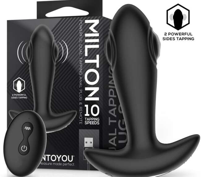 Milton Dual Tapping Anal Plug with Remote Control